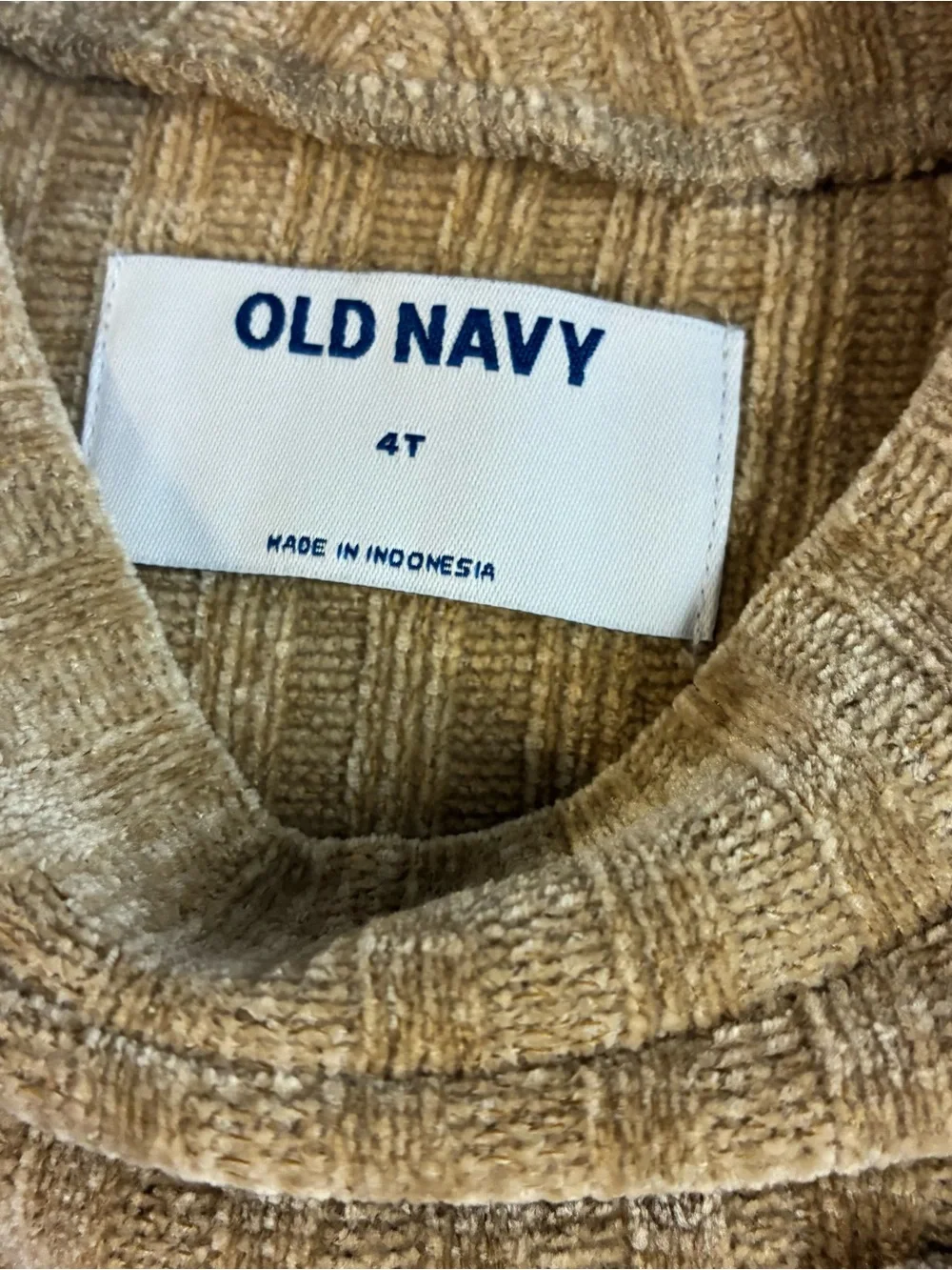 Old navy Cozy Ribbed Chenille Sweatshirt - brown girls size 4T new